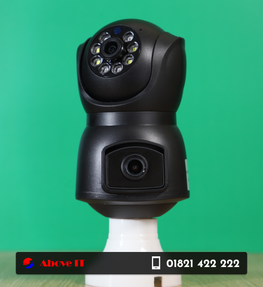 E9 Dual Lens Bulb Holder WiFi IP Camera | V380 Pro Smart CC Camera in Bangladesh