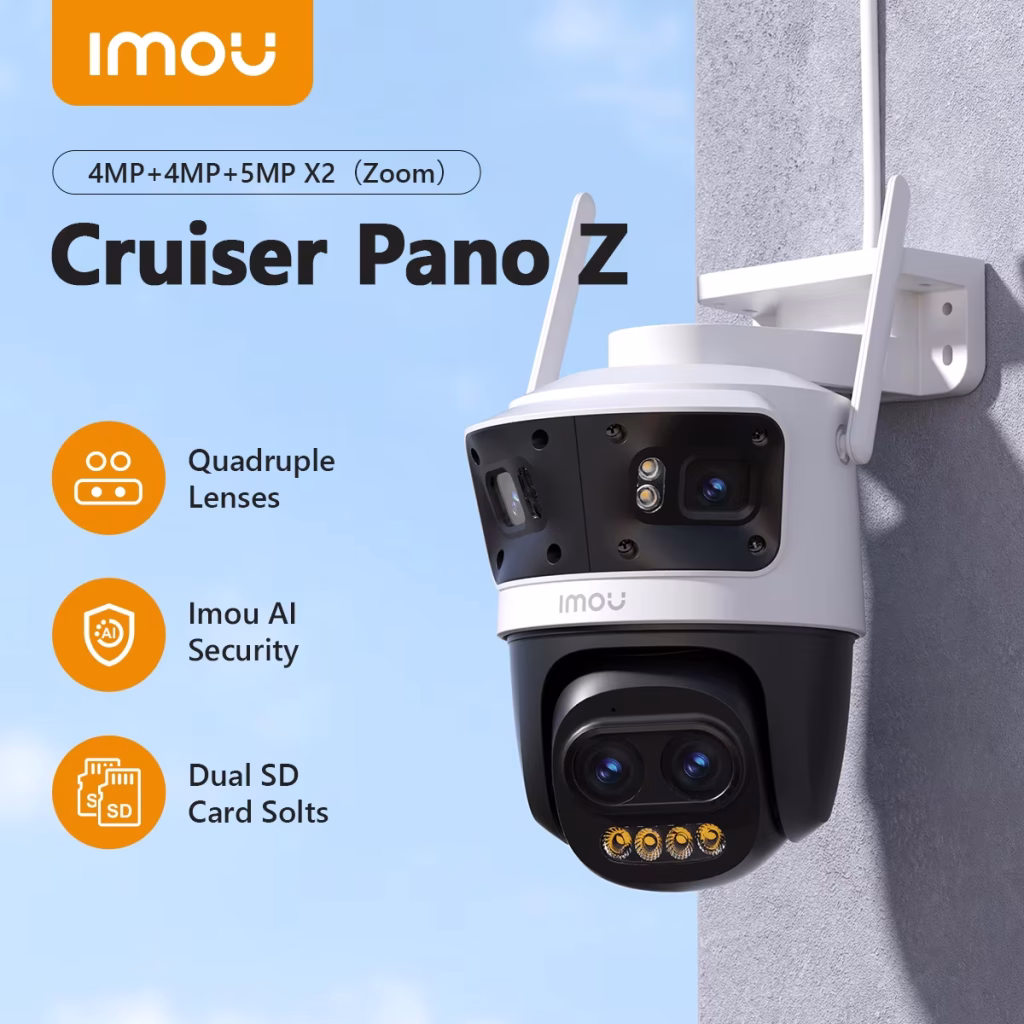 IMOU Cruiser Pano Z Quadruple Lens 13MP AI WiFi 6 Outdoor PTZ Camera with 12X Mixed Zoom